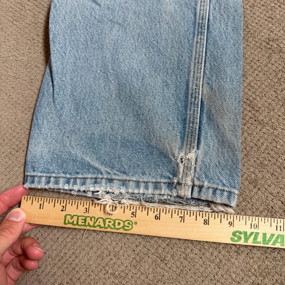Vintage 2000s Carhartt B73 DST Double Knee Dungaree Jeans Light Wash 32x32